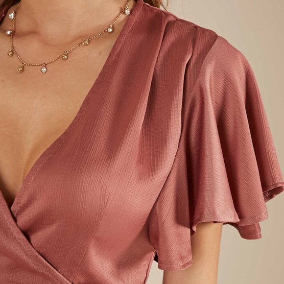 SHOWPO Thin Ice Dress in Rose Sateen - Picture 4 of 4